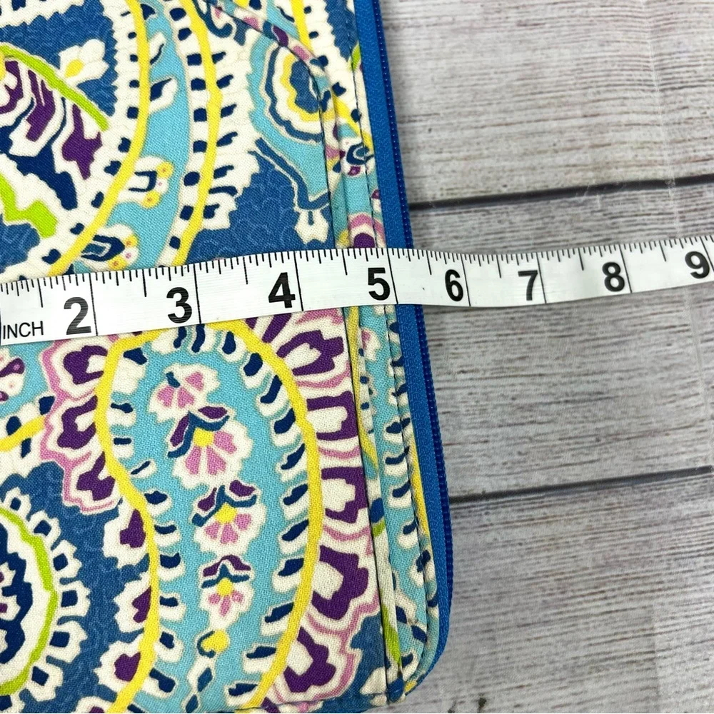 Vera Bradley Personal Travel Organizer Long Wallet Capri Blue Paisley Floral Y2K - Picture 10 of 11